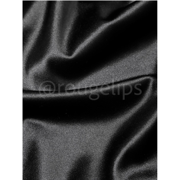 Black Deep V Neck Backless Ruched Long Slip Sheath Dress Evening Gown Prom - Picture 7 of 16